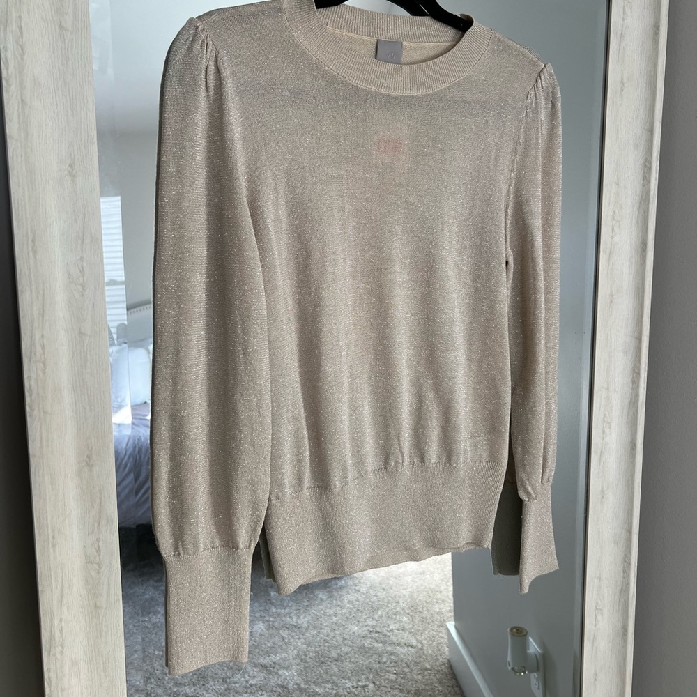 Long-Sleeve Shimmer Top